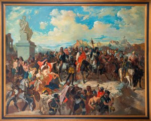 Henri Pauvert (Noé 1864 - ? 1951), The sack of Rome by Alaric's Visigoths, 1885