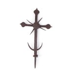 Wrought-iron cross, finial of a roadside cross