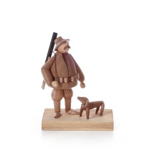 Bronisław BOROWIK, Stefan BYLINIAK, Wooden figurine Hunter with a Dog