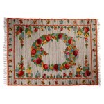 Kilim with a colorful floral motif (wreath)
