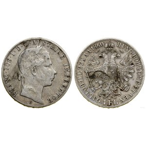 Austria, 1 florin, 1860 B, Kremnica