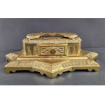 Decorative brass inkwell. 20th century.