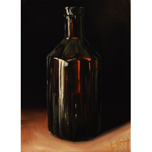 Szymon Kurpiewski, Brown glass bottle, 2019