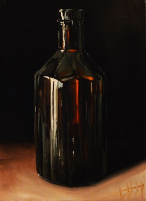 Szymon Kurpiewski, Brown glass bottle, 2019