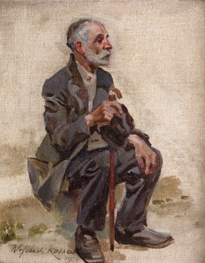 Wojciech Kossak (1856 Paryż - 1942 Kraków), Siedzący mężczyzna