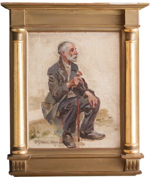 Wojciech Kossak (1856 Paryż - 1942 Kraków), Siedzący mężczyzna