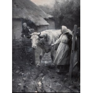 Zygmunt Ajdukiewicz (1861 Witkowice – 1917 Wiedeń), Scena rodzajowa, 1896 r.