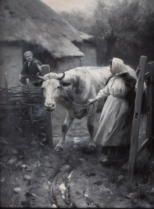 Zygmunt Ajdukiewicz (1861 Witkowice – 1917 Wiedeń), Scena rodzajowa, 1896 r.