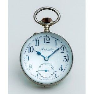Zegarek ze szkłem powiększającym firmy A. Sandoz, Szwajcaria, pocz. XX w.