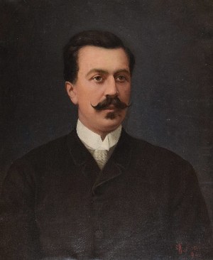 Kazimierz MIRECKI (1830-1911), Portret mężczyzny, 1892
