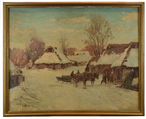 Józef GRACZYŃSKI (1866-1939), Wioska zimą