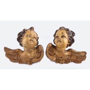 Para główek aniołków w tradycji barokowej