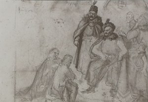 Maurycy Gottlieb (1856-1879), Król Sobieski, szkic ołówkiem