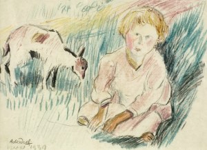 Kazimierz Podsadecki (1904 - 1970), Dziewczynka na łące, 1939