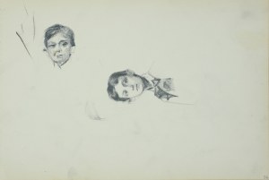 Włodzimierz Tetmajer (1861 - 1923), Szkice głowy chłopca, ok. 1900