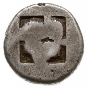 stater 500-480 pne, Aw: Satyr kroczący w prawo, uprowad...