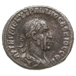 tetradrachma bilonowa 249-251, Antiochia, Aw: Popiersie...