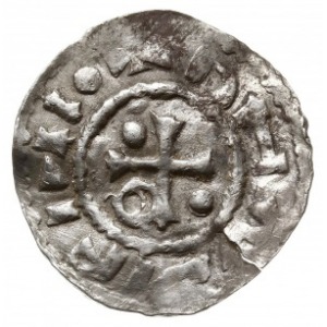 denar 985-995, mincerz Mauro (MAO), Aw: Dach kościoła, ...