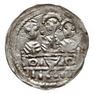 denar z lat 1157-1166, Aw: Popiersie księcia na wprost ...