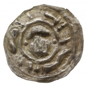 brakteat 1201-1241, mennica Wrocław?, W obwódce głowa n...