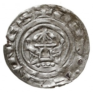 denar z lat 1187-1190, Szczecin, mincerz Eilbert, Aw: K...