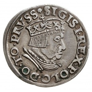 trojak 1537, Gdańsk, odmiana z końcówką napisu DANNC3K,...