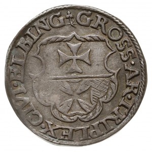trojak 1540, Elbląg, na awersie końcówka ELBING, Iger E...
