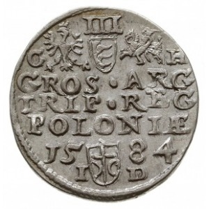trojak 1584, Olkusz, z literami I-D przedzielonymi herb...