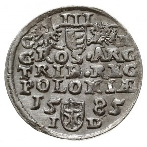 trojak 1585, Olkusz, odmiana z literą G obok Orła i lit...