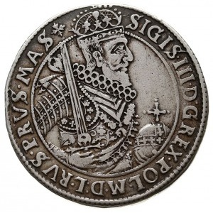 półtalar 1628, Bydgoszcz, Aw: Popiersie króla i napis w...