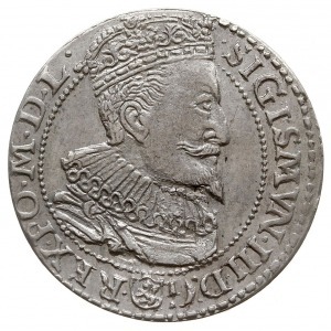 szóstak 1596, Malbork, odmiana z małą głową króla, pięk...