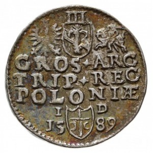 trojak 1589, Olkusz, Iger O.89.1.a (R1), bardzo ładny