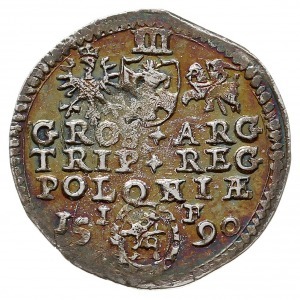 trojak 1590, Olkusz, Iger O.90.3.f (R1), bardzo ładny