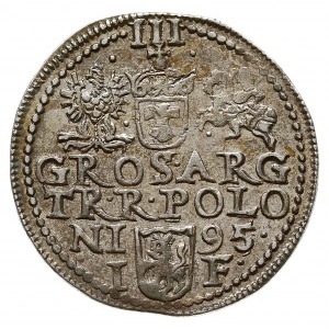 trojak 1595, Olkusz, Iger O.95.3.-/a (R5), bardzo rzadk...