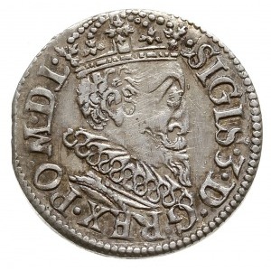 trojak 1619, Ryga, małe popiersie króla, Iger R.19.1.a ...