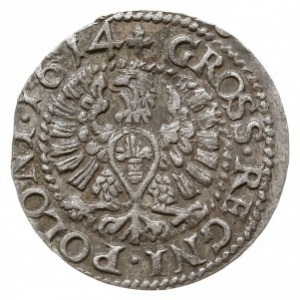 grosz 1614, Bydgoszcz, moneta z popiersiem króla, PN.80...