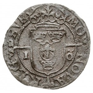 1 öre 1597, Sztokholm, AAJ 17, moneta z końca blaszki, ...