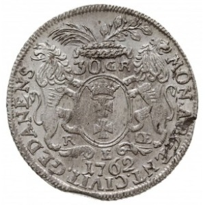 30 groszy (złotówka) 1762, Gdańsk, Kahnt 719.a - na rew...