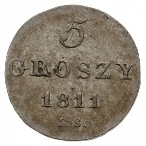 5 groszy 1811, Warszawa, odmiana z literami I.S  i mały...