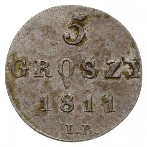 5 groszy 1811, Warszawa, odmiana z literami I.B., Plage...