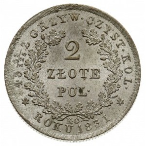 2 złote 1831, Warszawa, odmiana z kropką po wyrazie POL...