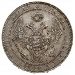 1 1/2 rubla = 10 złotych 1833 НГ, Petersburg, odmiana z...