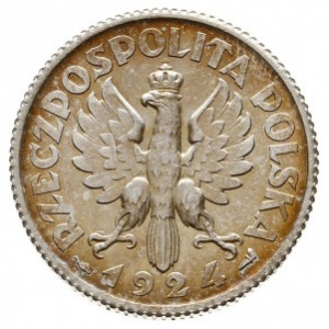 1 złoty 1924, Paryż, Kobieta z kłosami, róg i pochodnia...