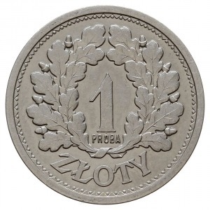 1 złoty 1928, Warszawa, nominał w wieńcu z gałązek dębo...