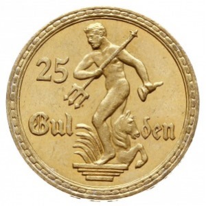 25 guldenów 1930, Berlin, złoto 7.99 g, Jaeger D.11, Pa...