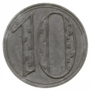 10 fenigów 1920, Gdańsk, odmiana z dużą cyfrą 10, Jaege...