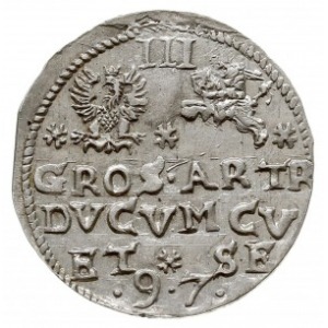 trojak 1597, Mitawa, Iger KuF.97.1.d (R3), Gerbaszewski...