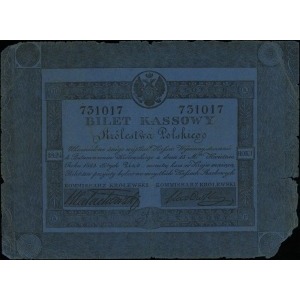 5 złotych 1824, numeracja 731017, podpisy komisarzy: Ma...