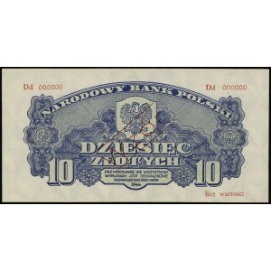 10 złotych 1944, w klauzuli OBOWIĄZKOWE, seria Dd, nume...