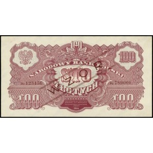 100 złotych 1944, w klauzuli OBOWIĄZKOWE, seria Ay, num...